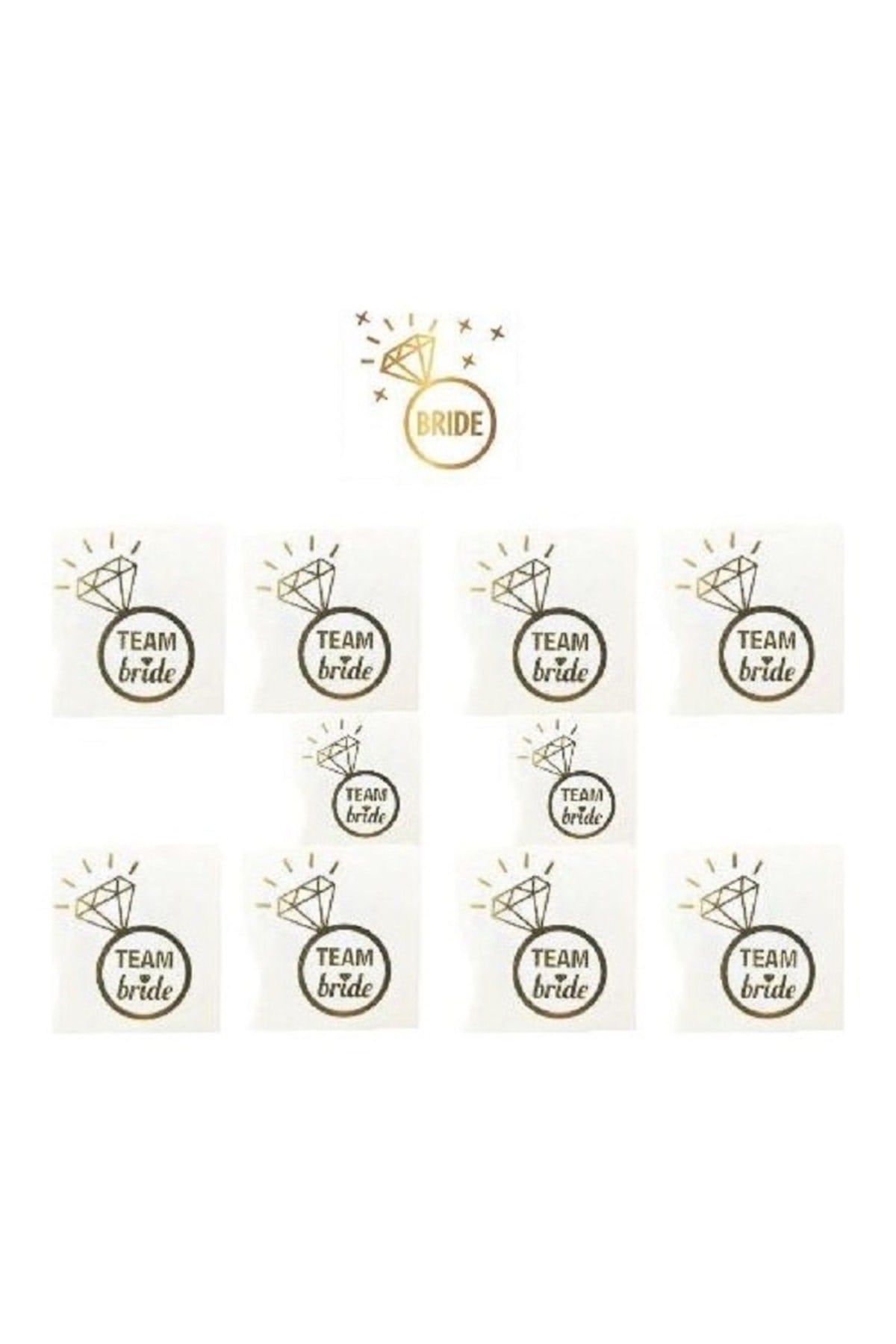 Tektaş Içinde Bride Gelin Dövmesi Ve Team Bride Dövmesi 10 Lu
