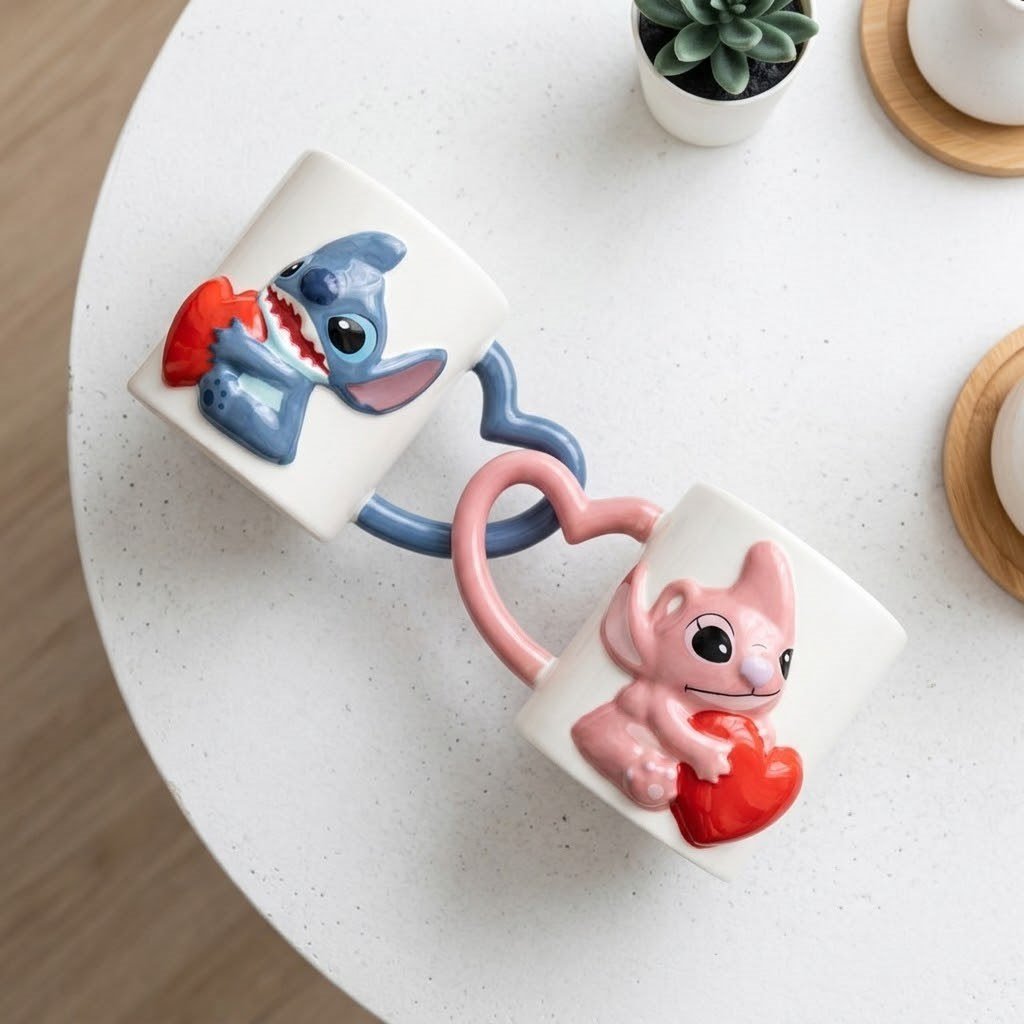 2li Stitch ve Angel kupa