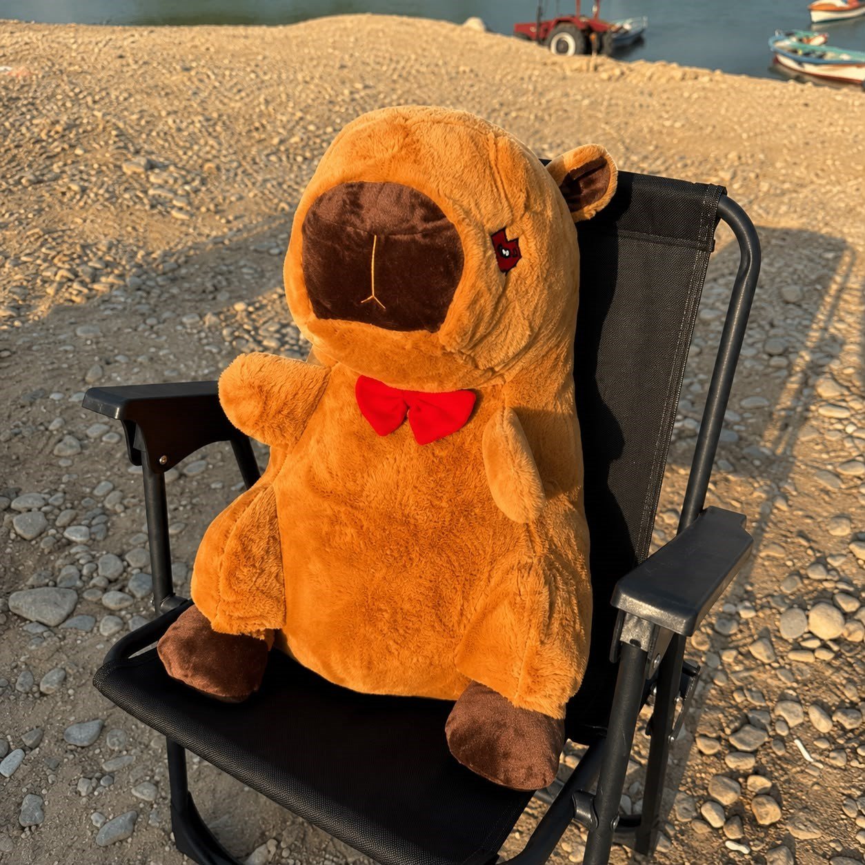 Büyük boy Capybara öpücük