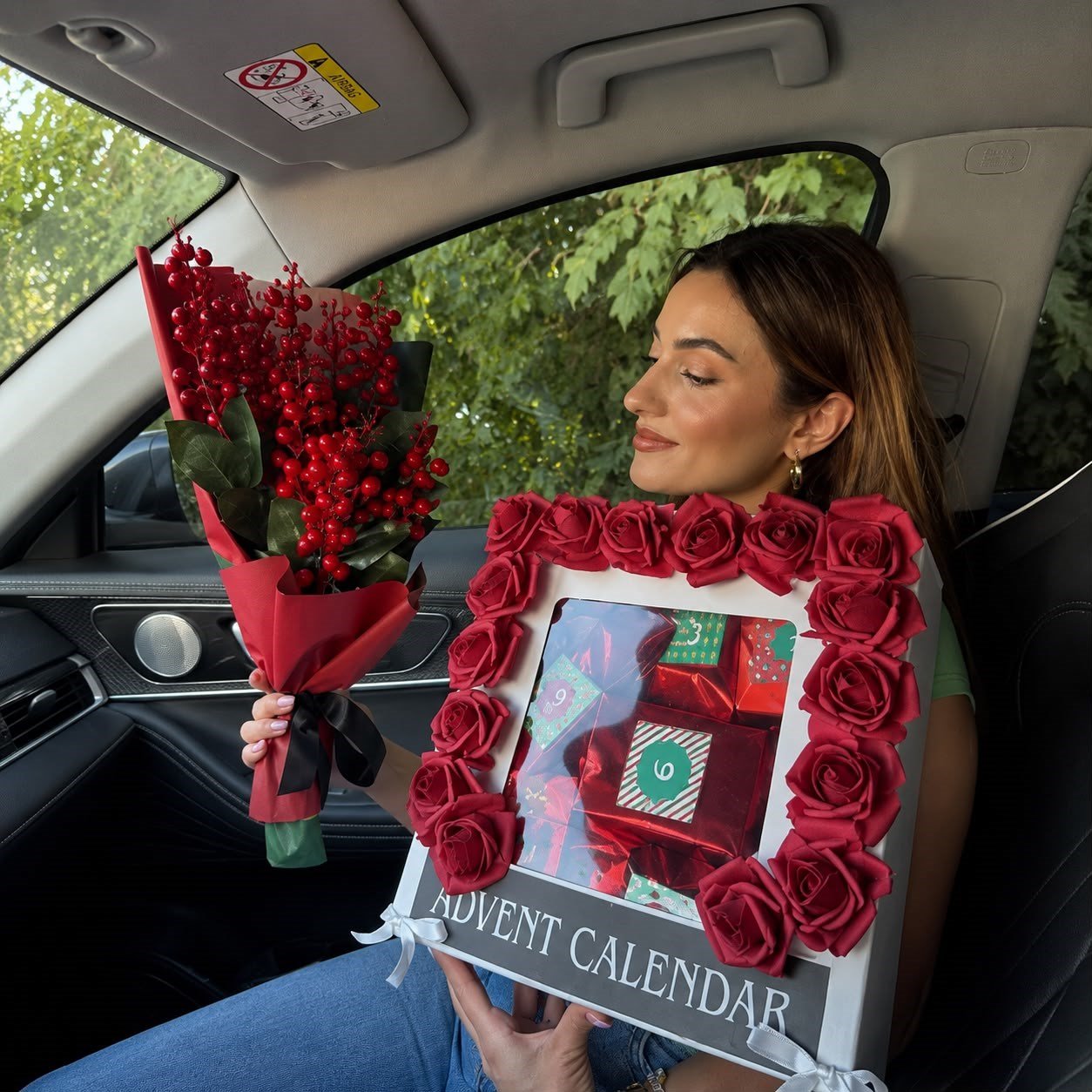 Kokina buketi ve 12li Advent calendar set