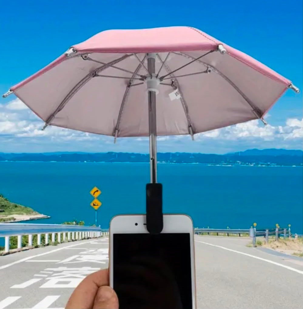 Pembe telefon şemsiyesi