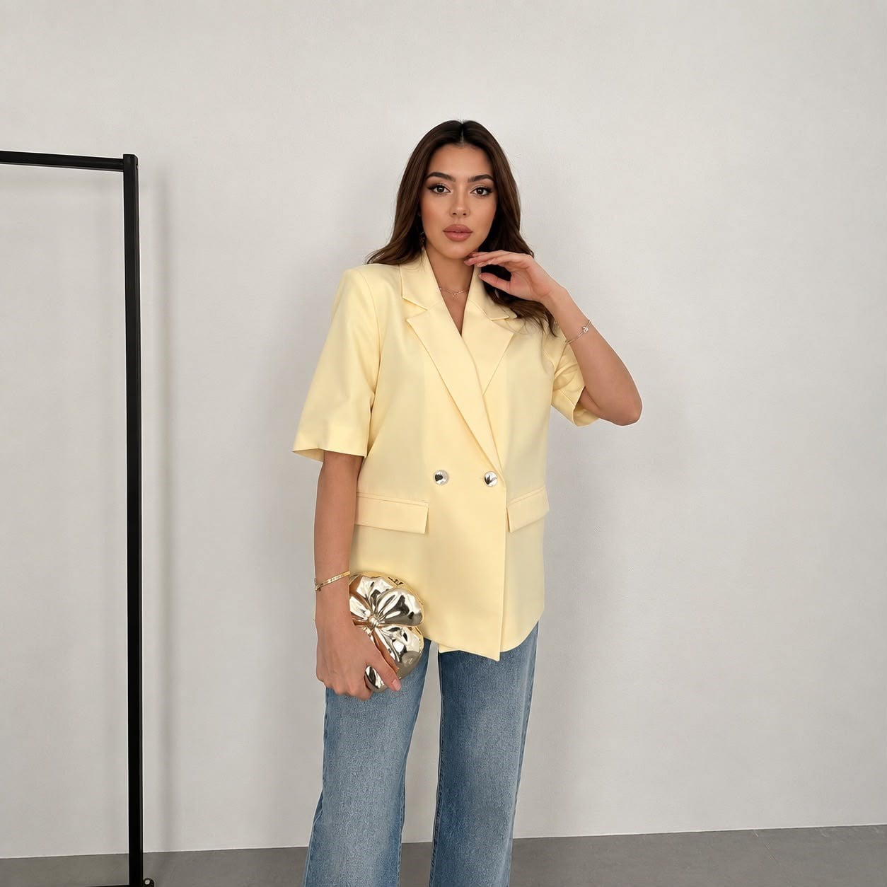 Yarım kollu blazer ceket