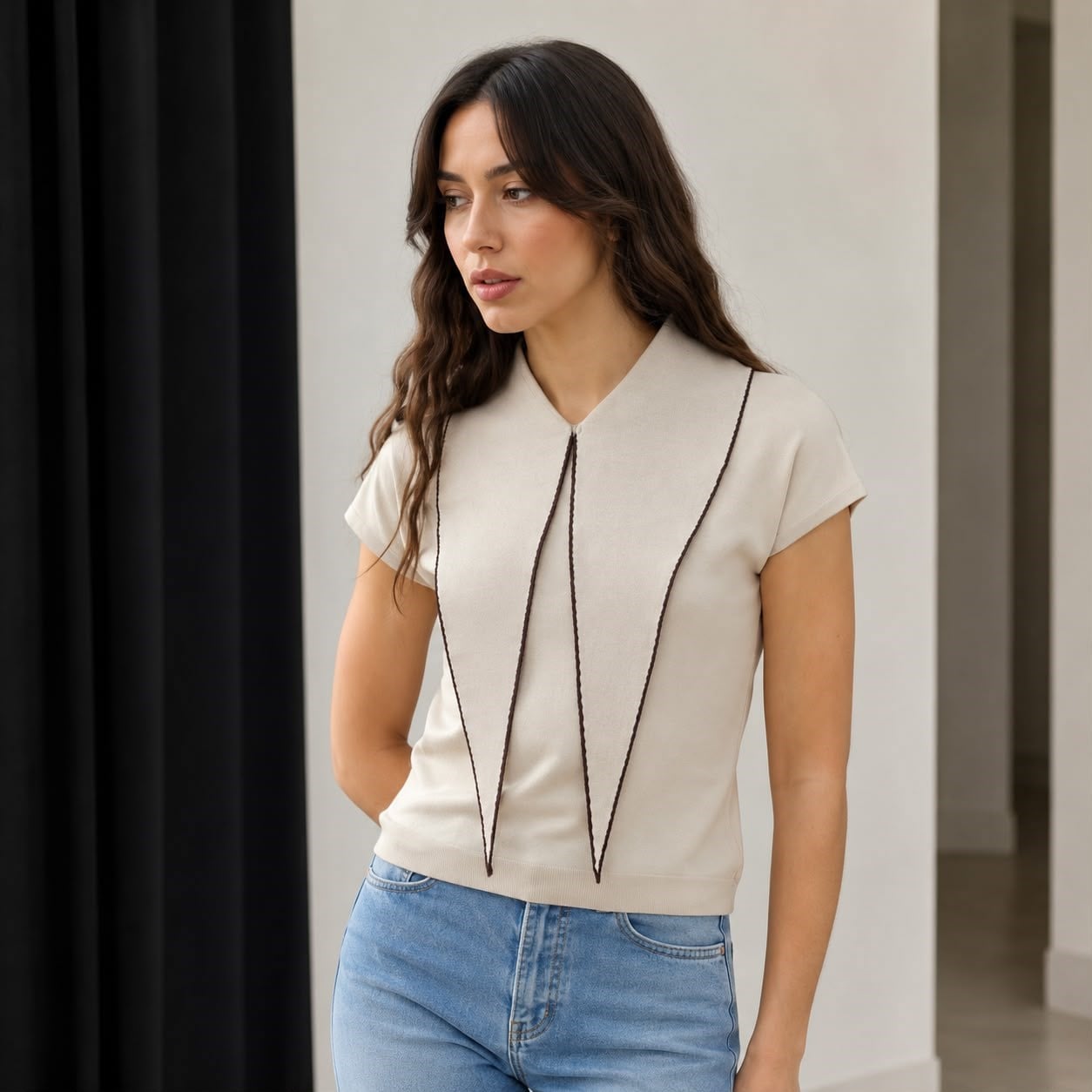 Zara yarım kollu bluz
