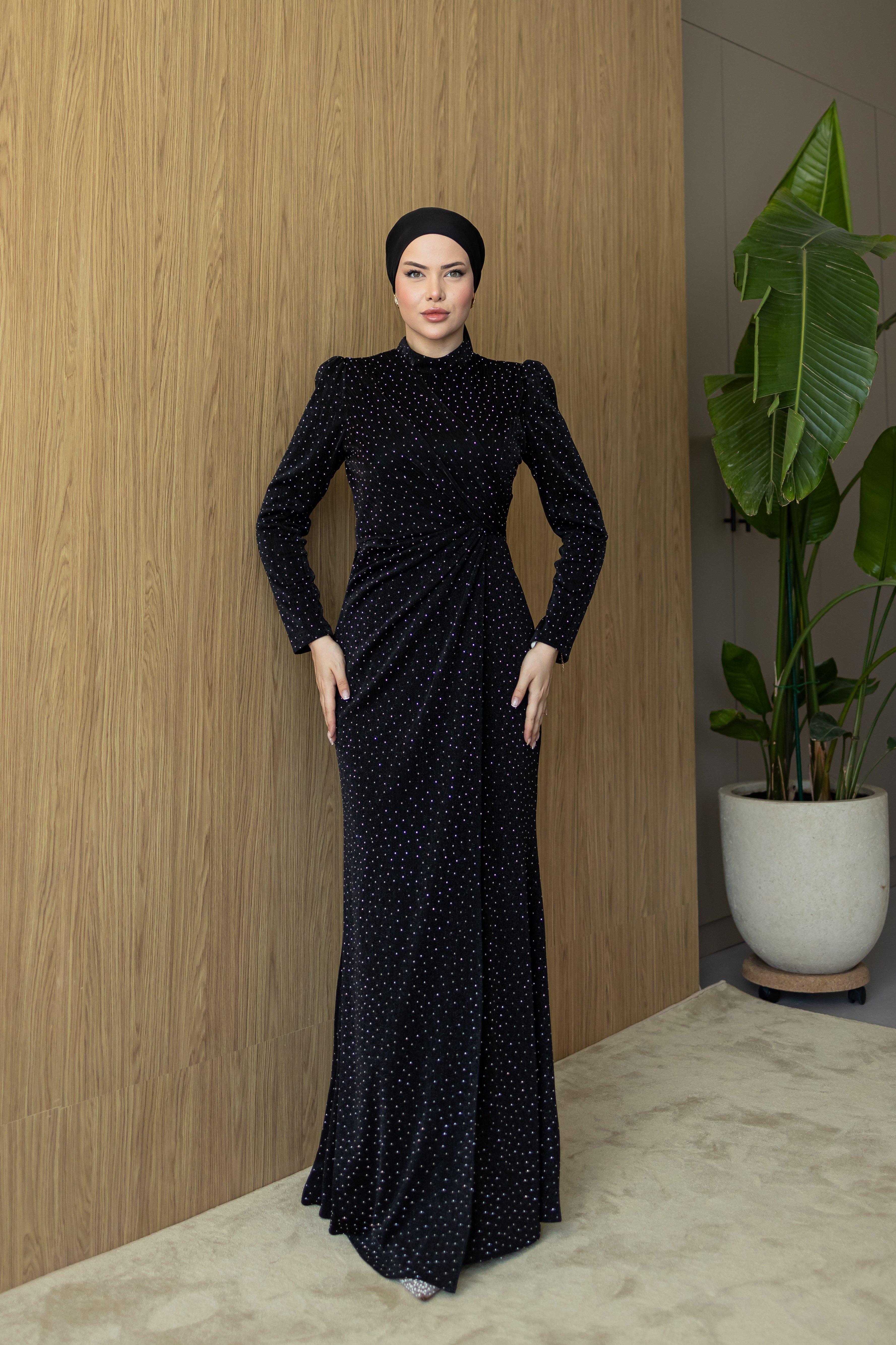 Yıldız Elbise | Siyah