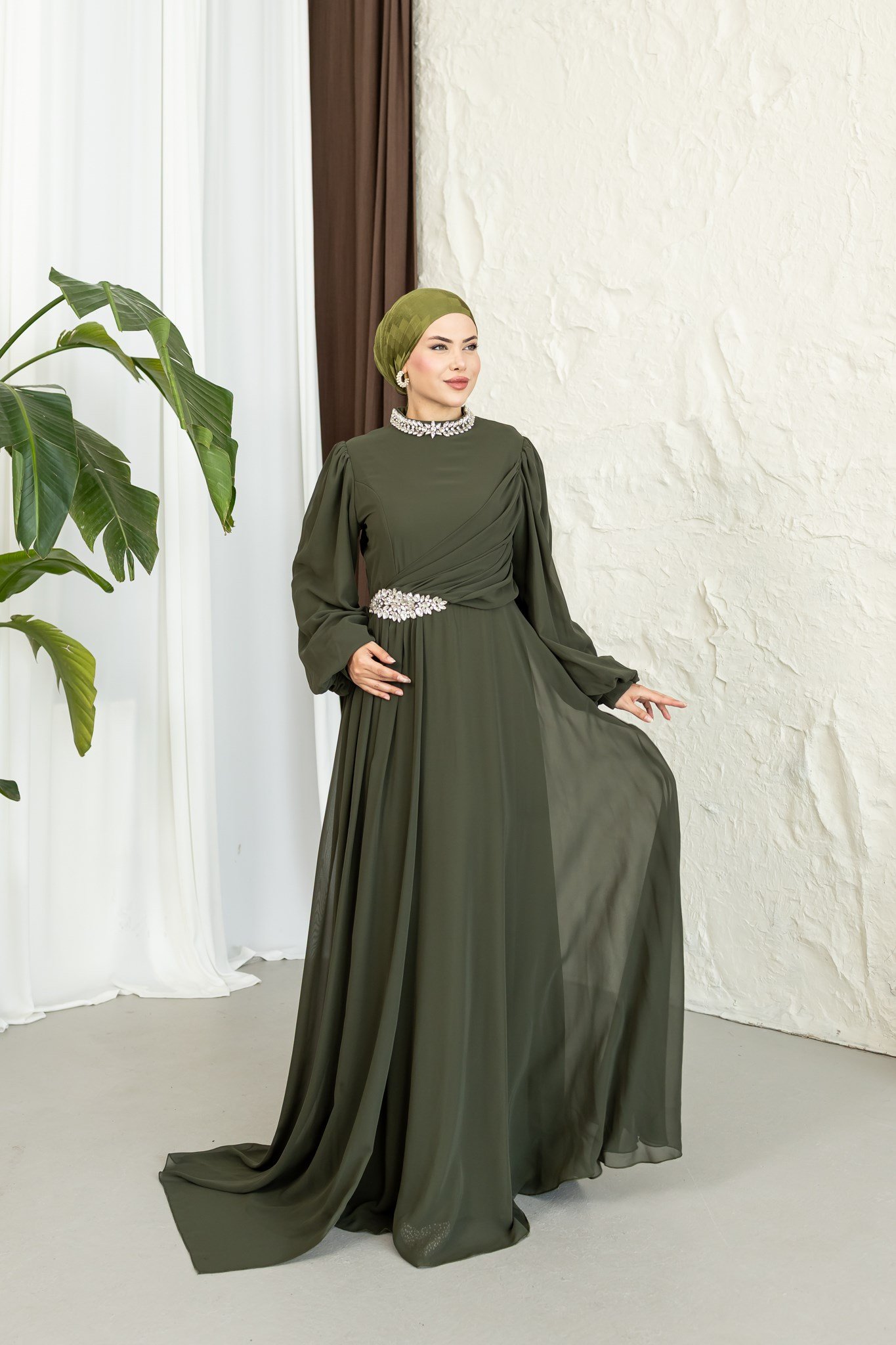 Zümrüt Abiye | Haki