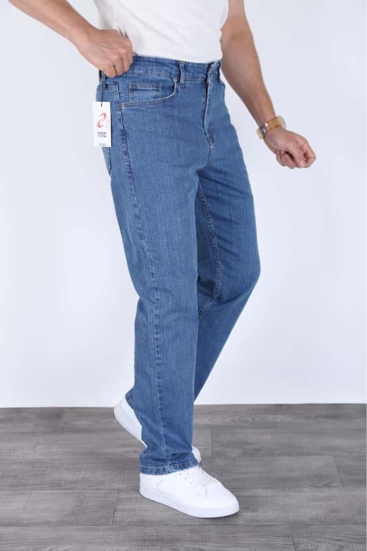 Erkek Regular Kalıp Likralı Esnek Kot Pantolon