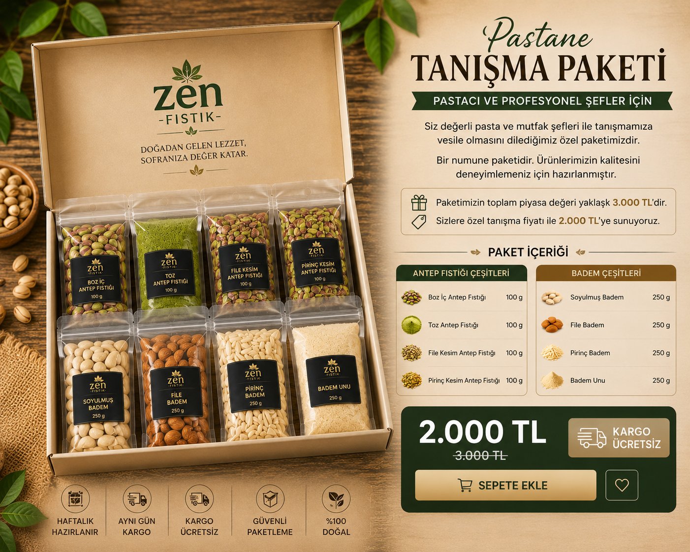 Şefler İçin Tanışma Paketi (Premium Ürünler)