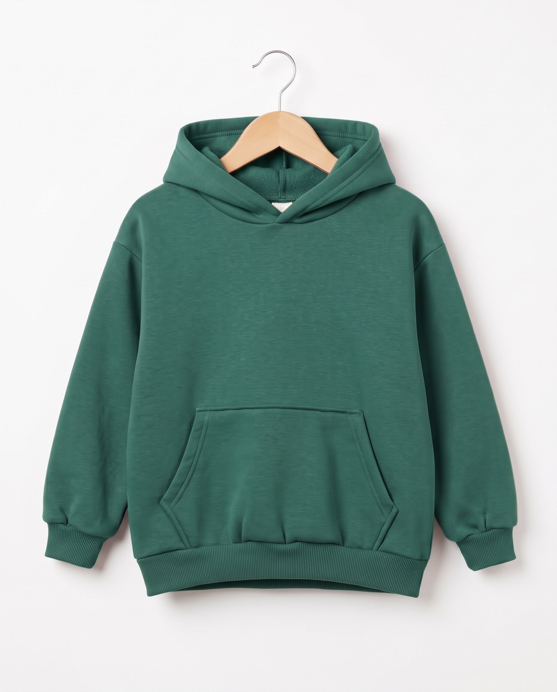 15633 Kanguru Cep Kapüşonlu 3 İp Sweat YEŞİL