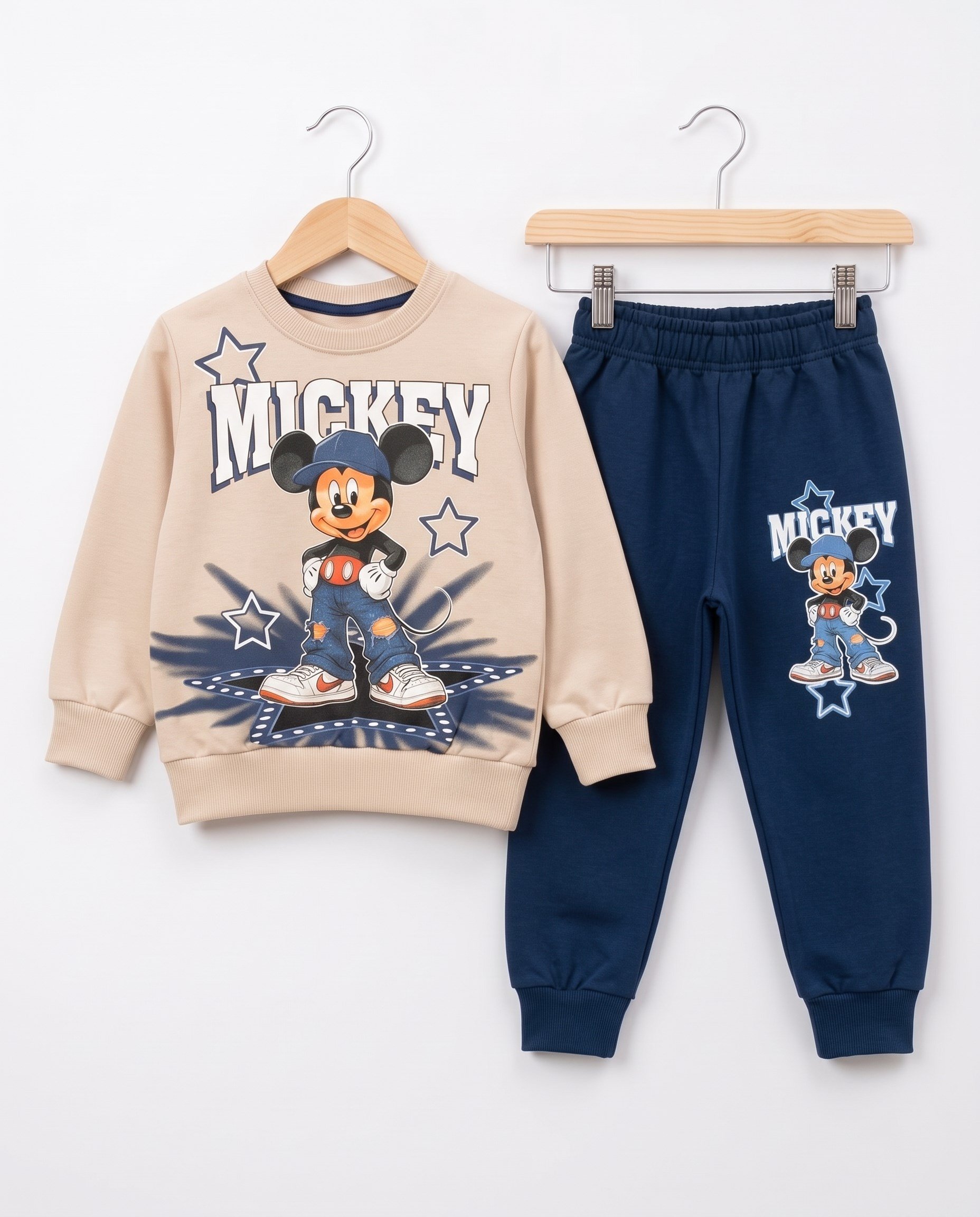 261067 Mickey Baskılı Mevsimlik Takım LACİVERT