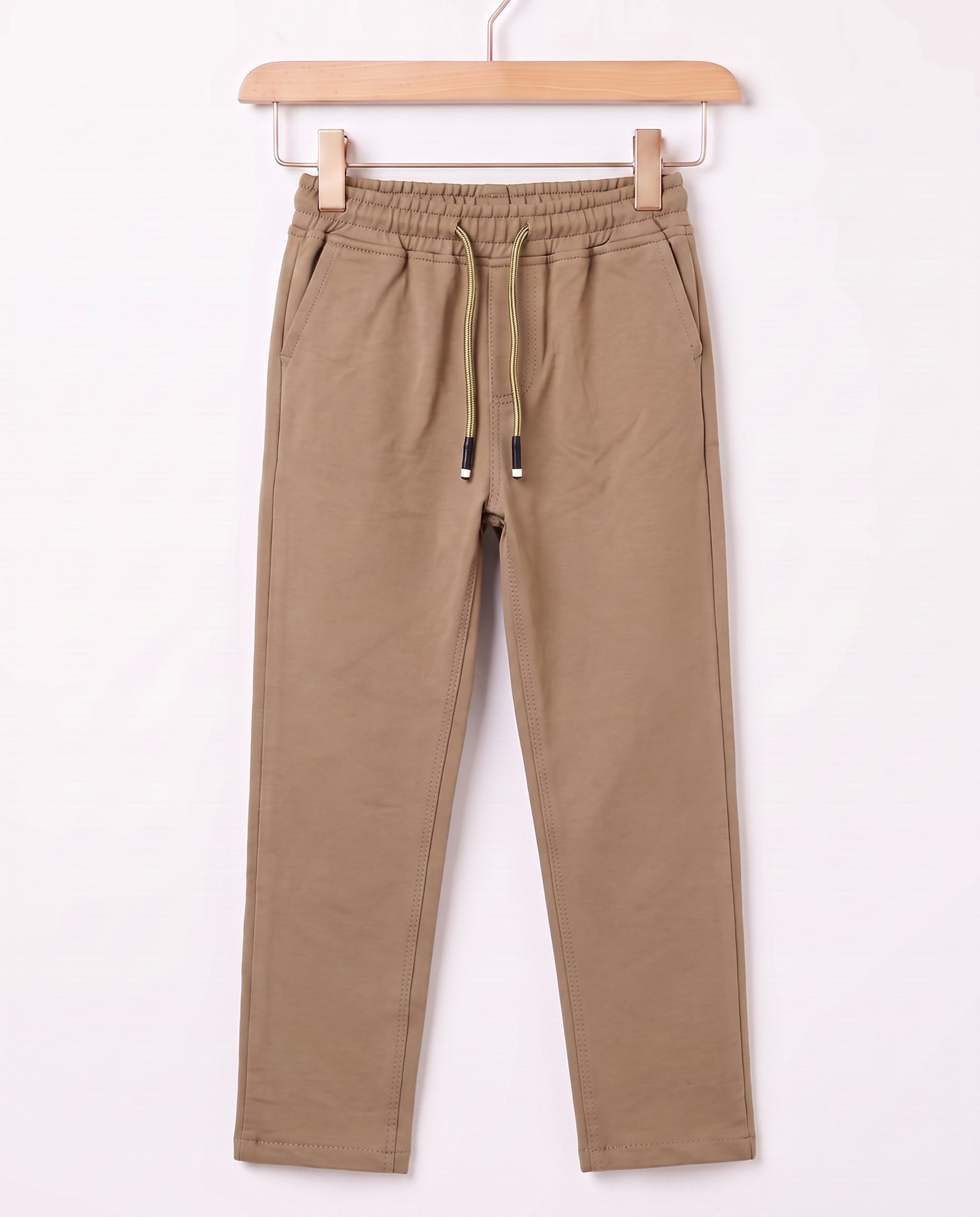 4566-1 Düz Paça Kompakt Penye Eşofma Altı (7-11) CAMEL