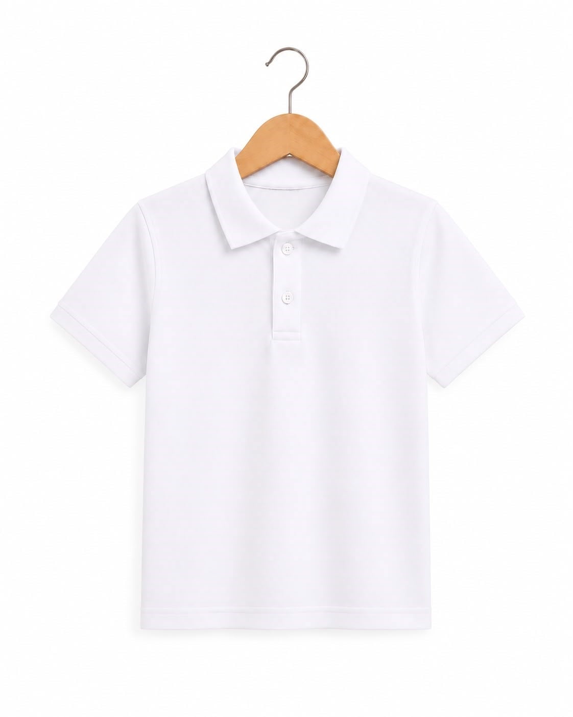 4583 Kısa Kol Polo Yaka Unisex Çocuk Lakos (15-18) BEYAZ