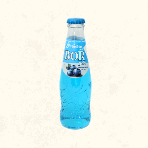 Bor Extra Blueberry Yaban Mersini Gazozu 250 ml - Yarım Asırlık Efsaneden Egzotik Mavi Ferahlık