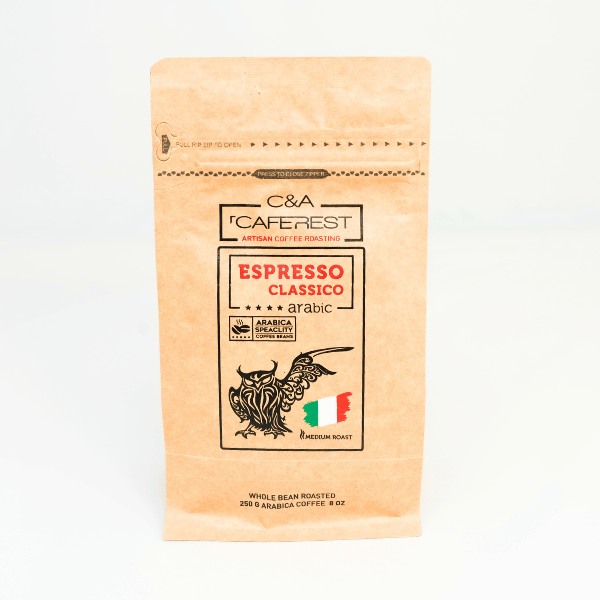 C&A Caferest Espresso Classico 250 g – Çekirdek Kahve (Medium Roast %100 Arabic)