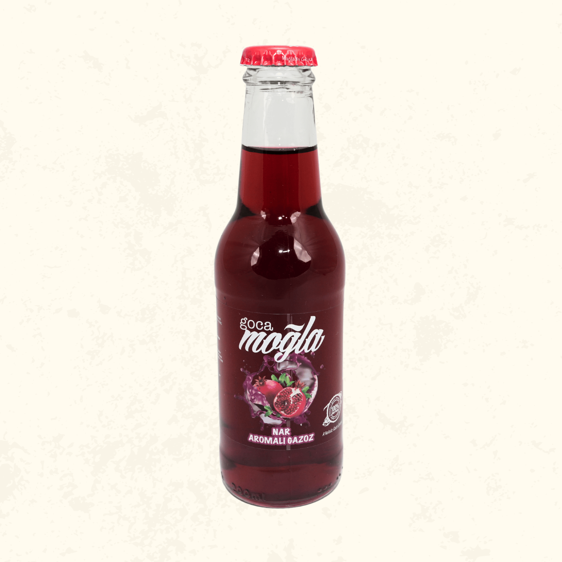 Goca Moğla Nar Aromalı Gazoz 300 ml Cam Şişe