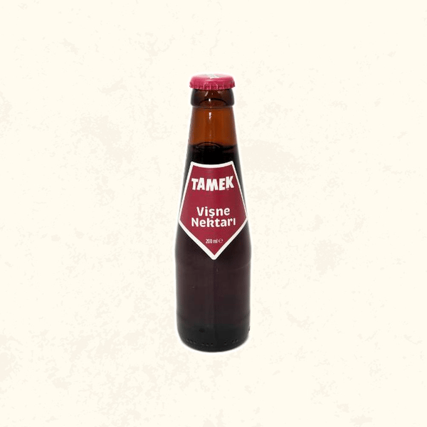 Tamek Vişne Nektarı 200 ml - Nostaljik Cam Şişede Yoğun Meyve Lezzeti
