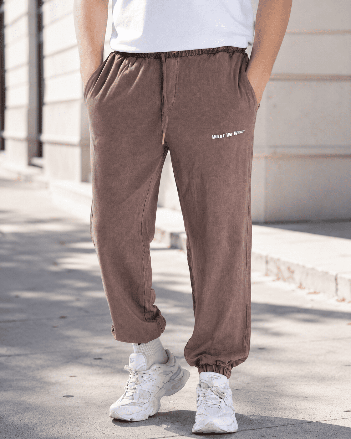 Erkek Asit Yıkamalı Bel Ve Paça Lastikli Jogger