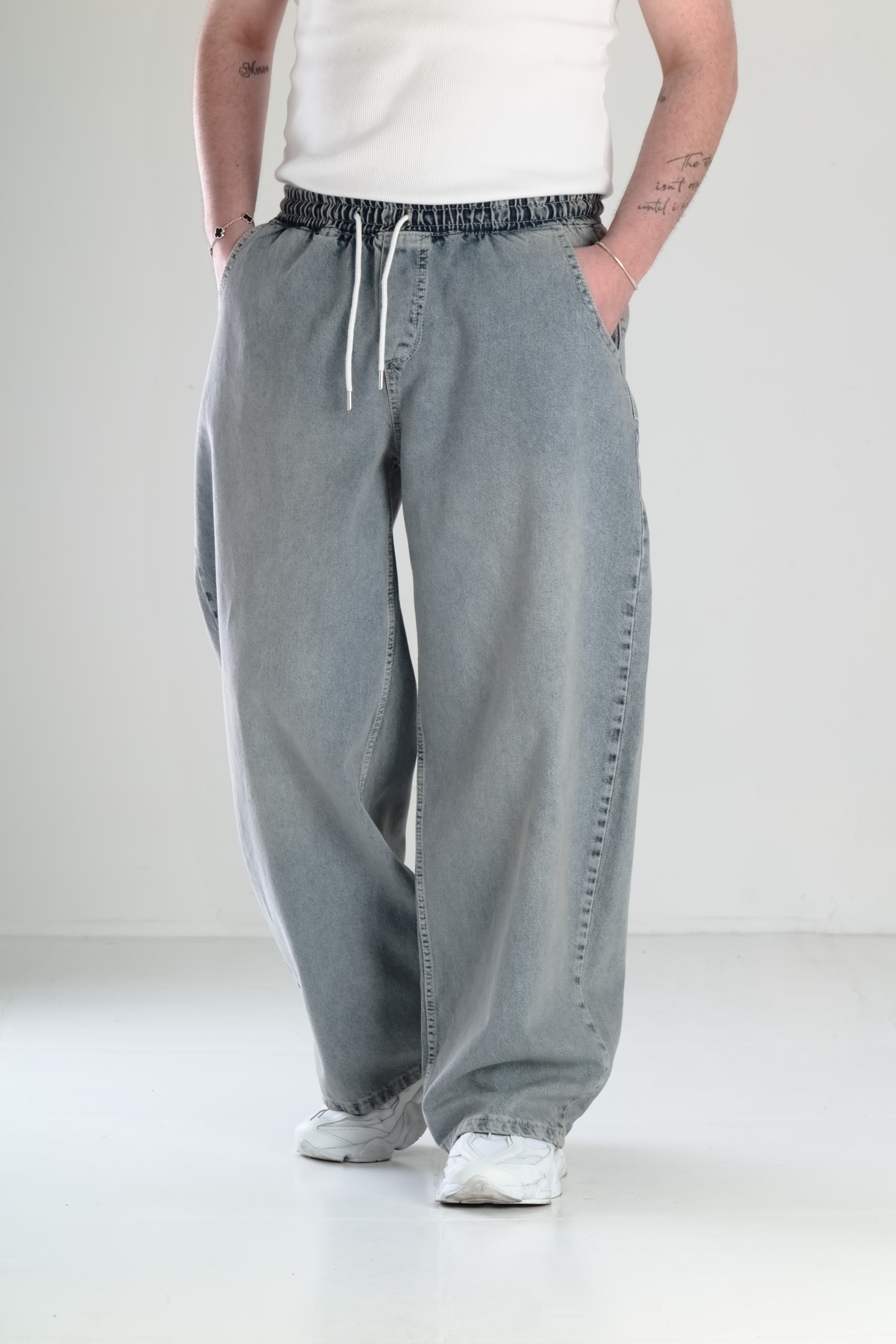 Erkek Bel Lastikli Balon Baggy Pantolon