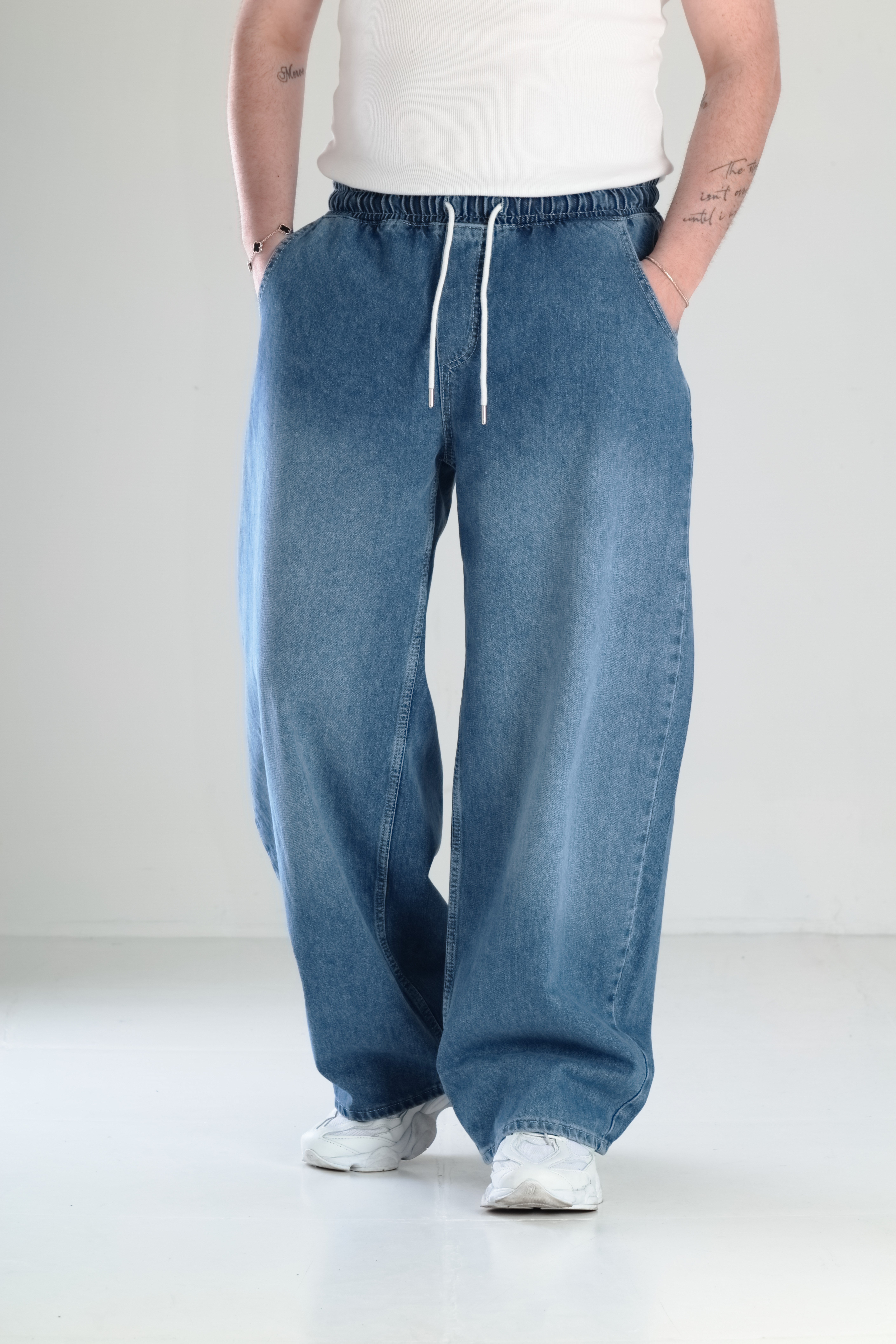 Erkek Bel Lastikli Balon Baggy Pantolon