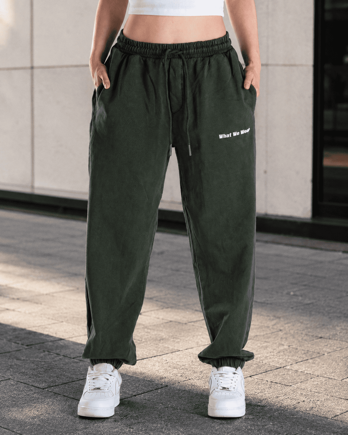 Kadın Asit Yıkamalı Bel Ve Paça Lastikli Jogger