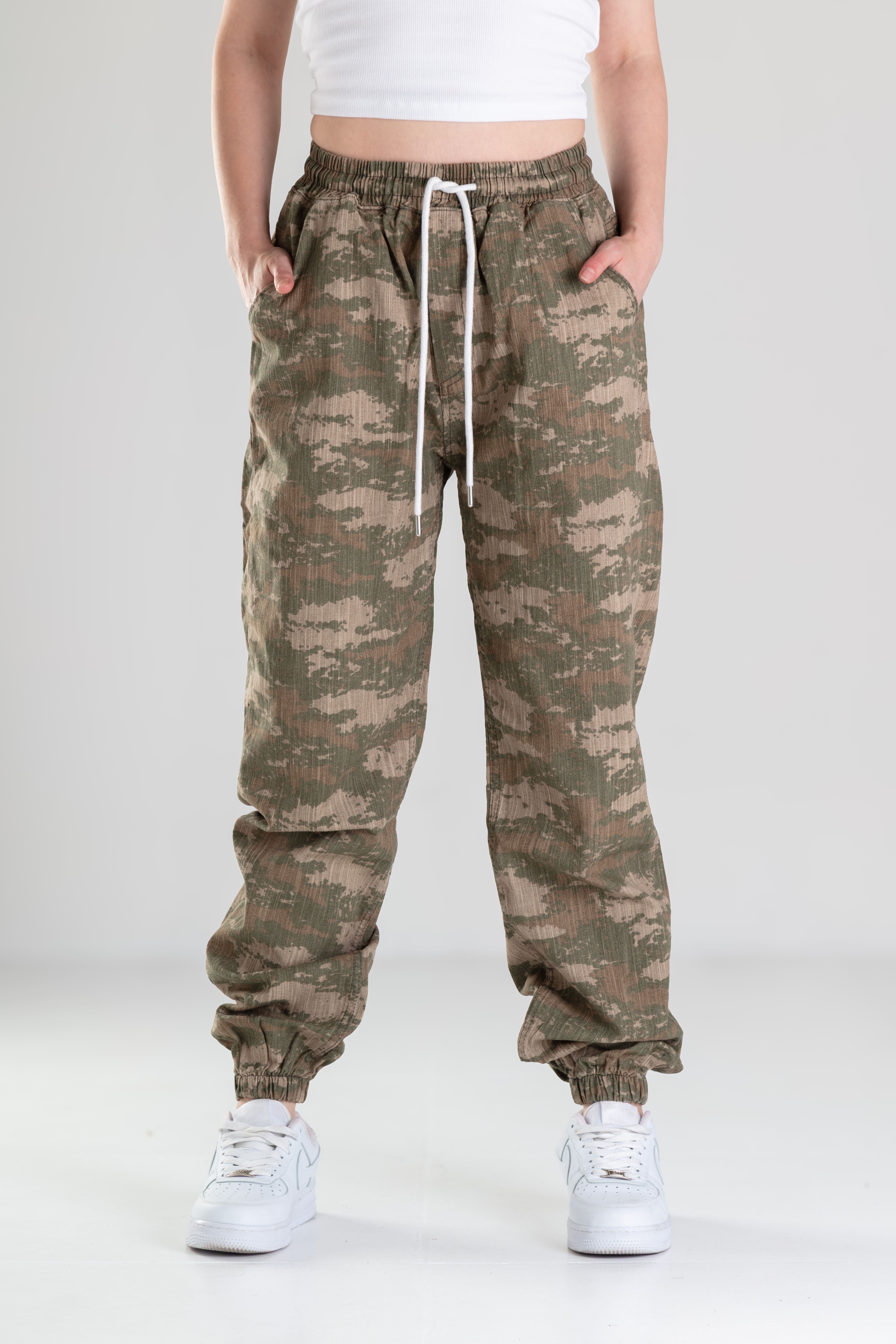 Kadın Bel Ve Paça Lastikli Kot Jogger