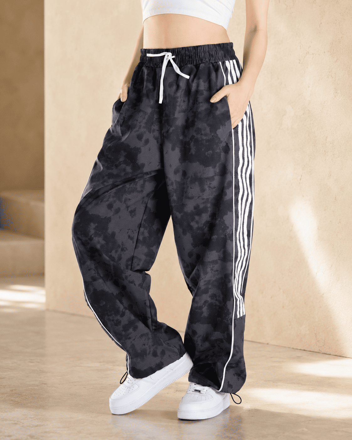 Kadın Paraşüt Kumaş Baggy Eşofman