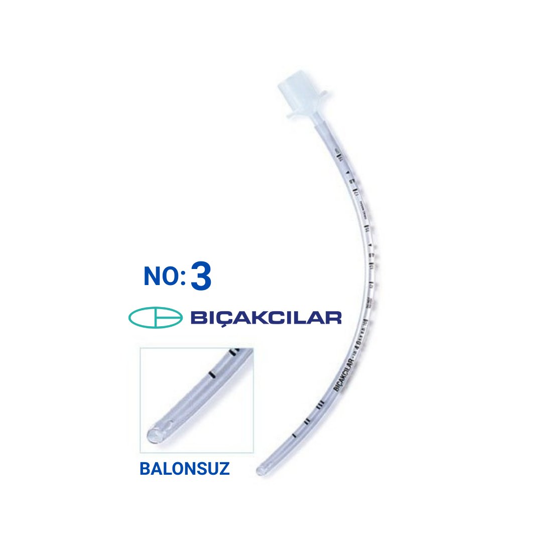 Bıçakcılar - Entübasyon Tüpü - 3,0 mm - Balonsuz (Kafsız)