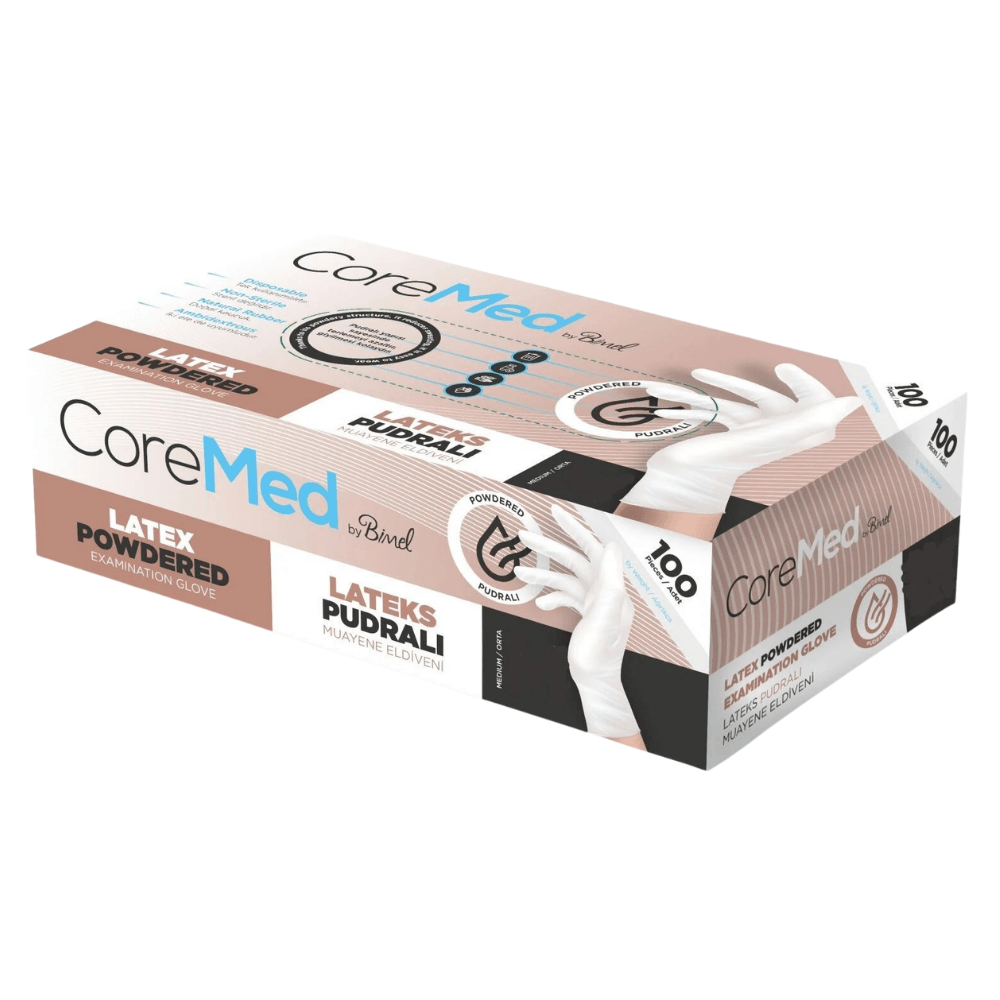 Coremed - Pudralı Lateks Muayene Eldiveni