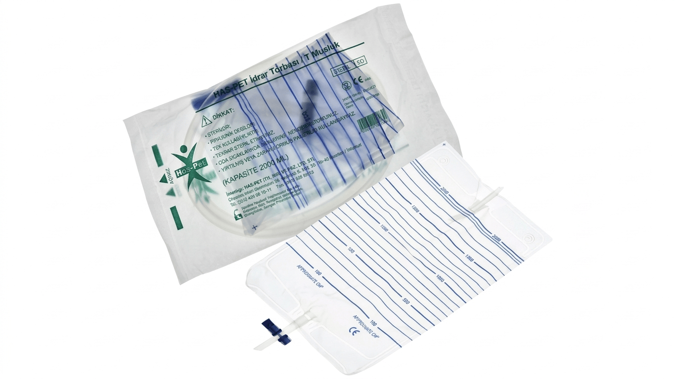 Has-pet | T Musluklu İdrar Torbası - 2000 ml
