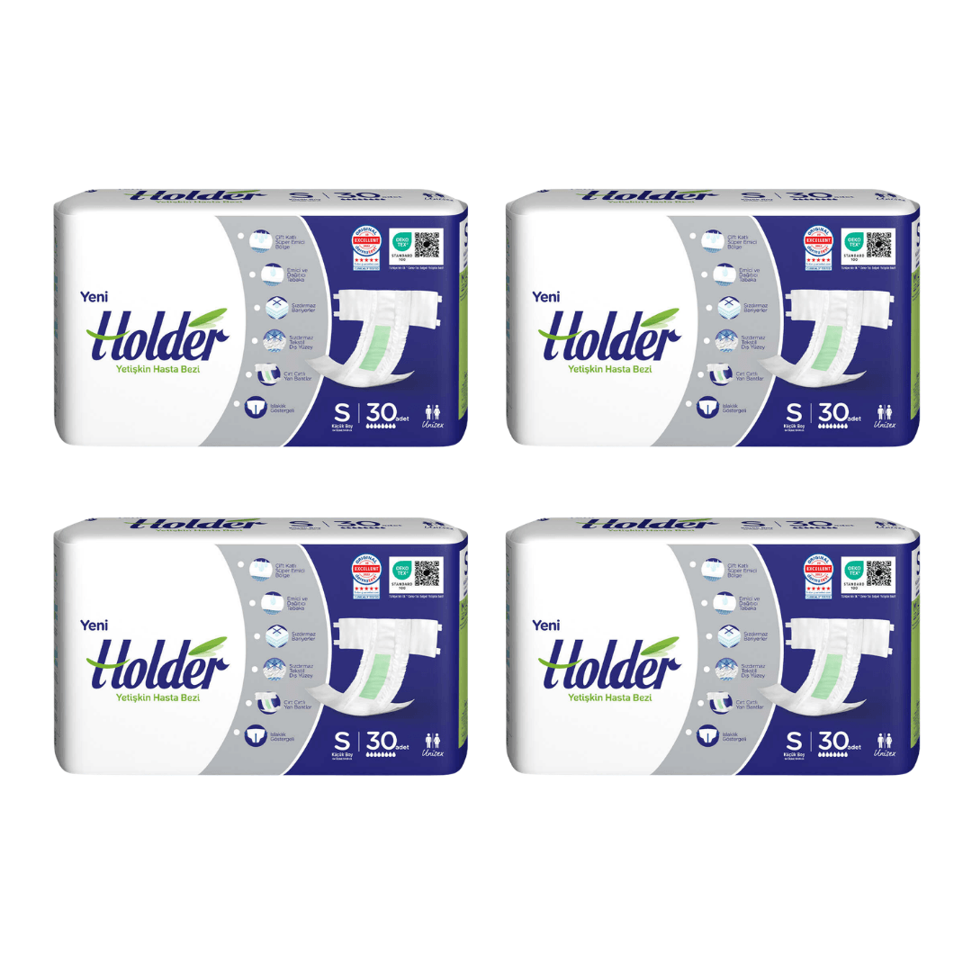 Holder - Belbantlı Hasta Bezi - S - 120 Adet, 4 Paket