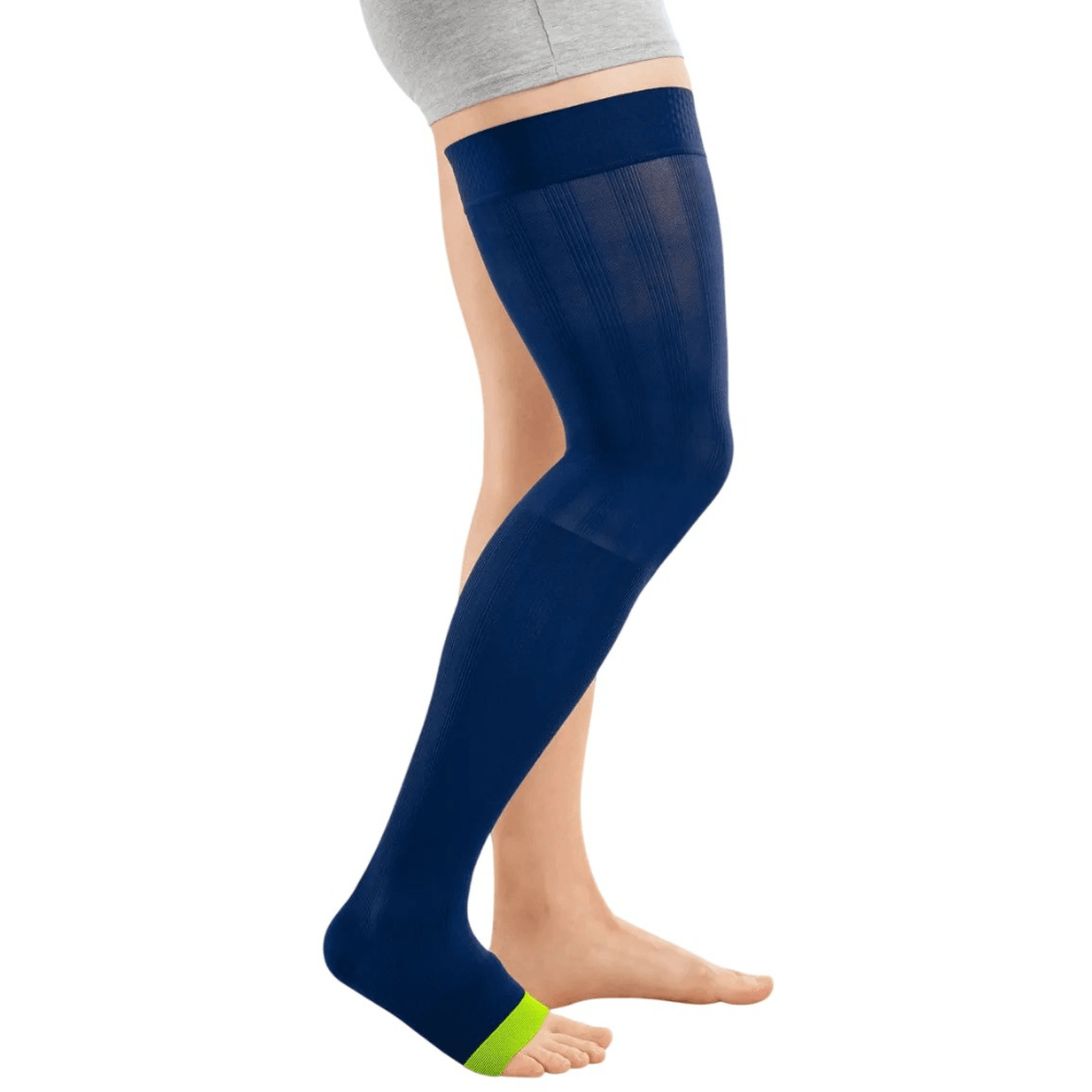 Mediven Rehab One Dizüstü Varis Çorabı - CCL1 - Burnu Açık - Lime/Mavi - II