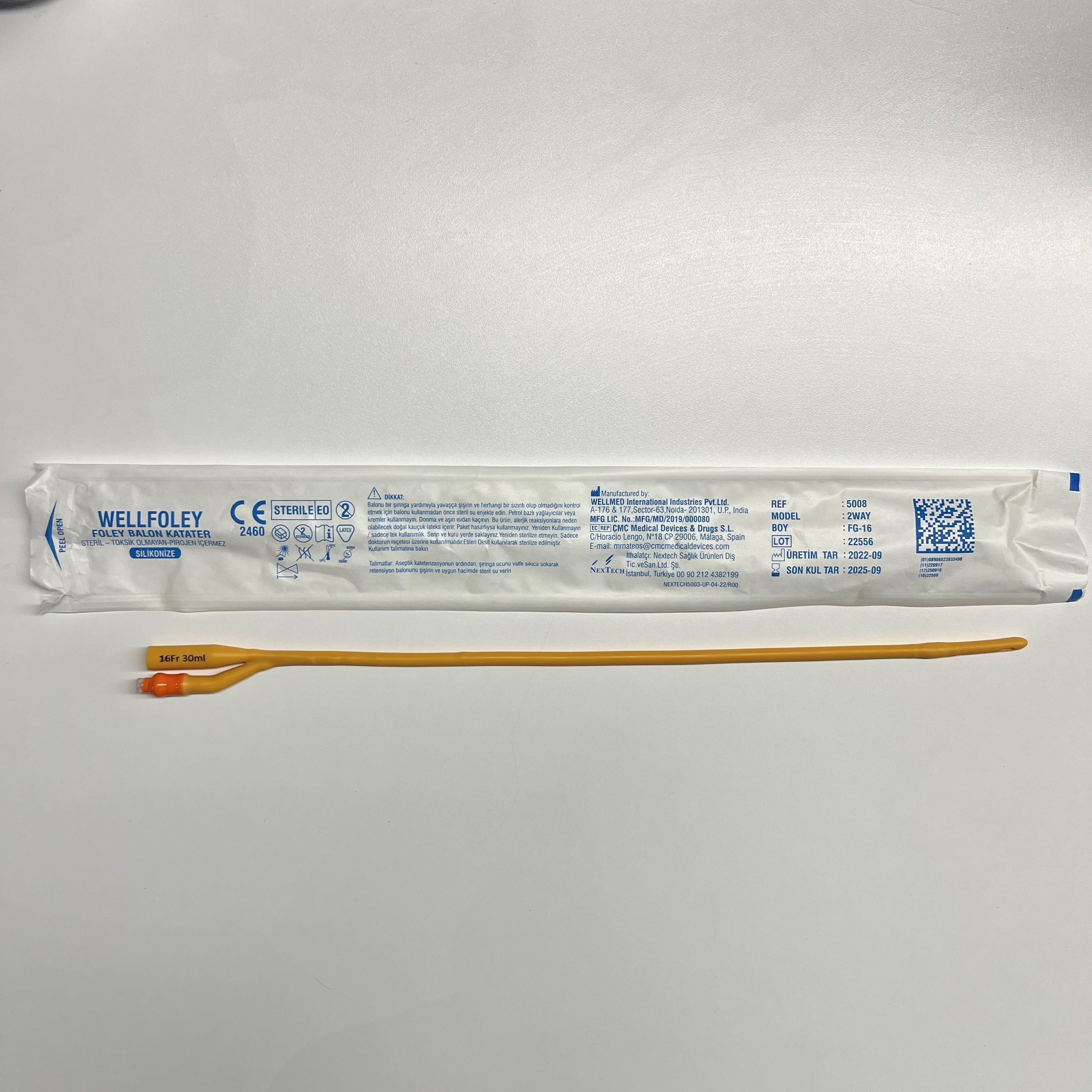WellFoley | Foley Lateks 2 Yollu Sonda - 16 Numara 30 ml