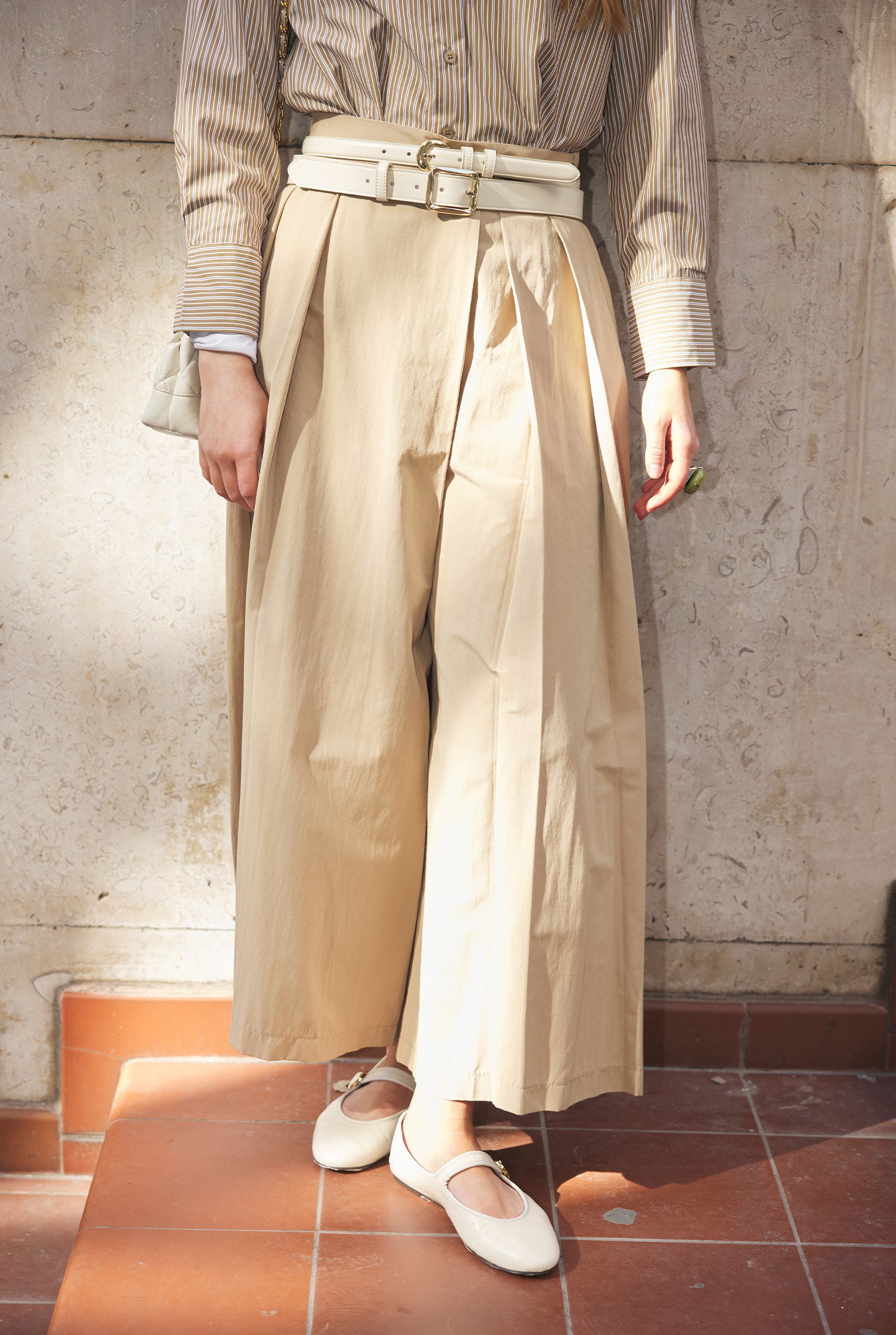 Pileli Pantolon Etek Camel · 5
