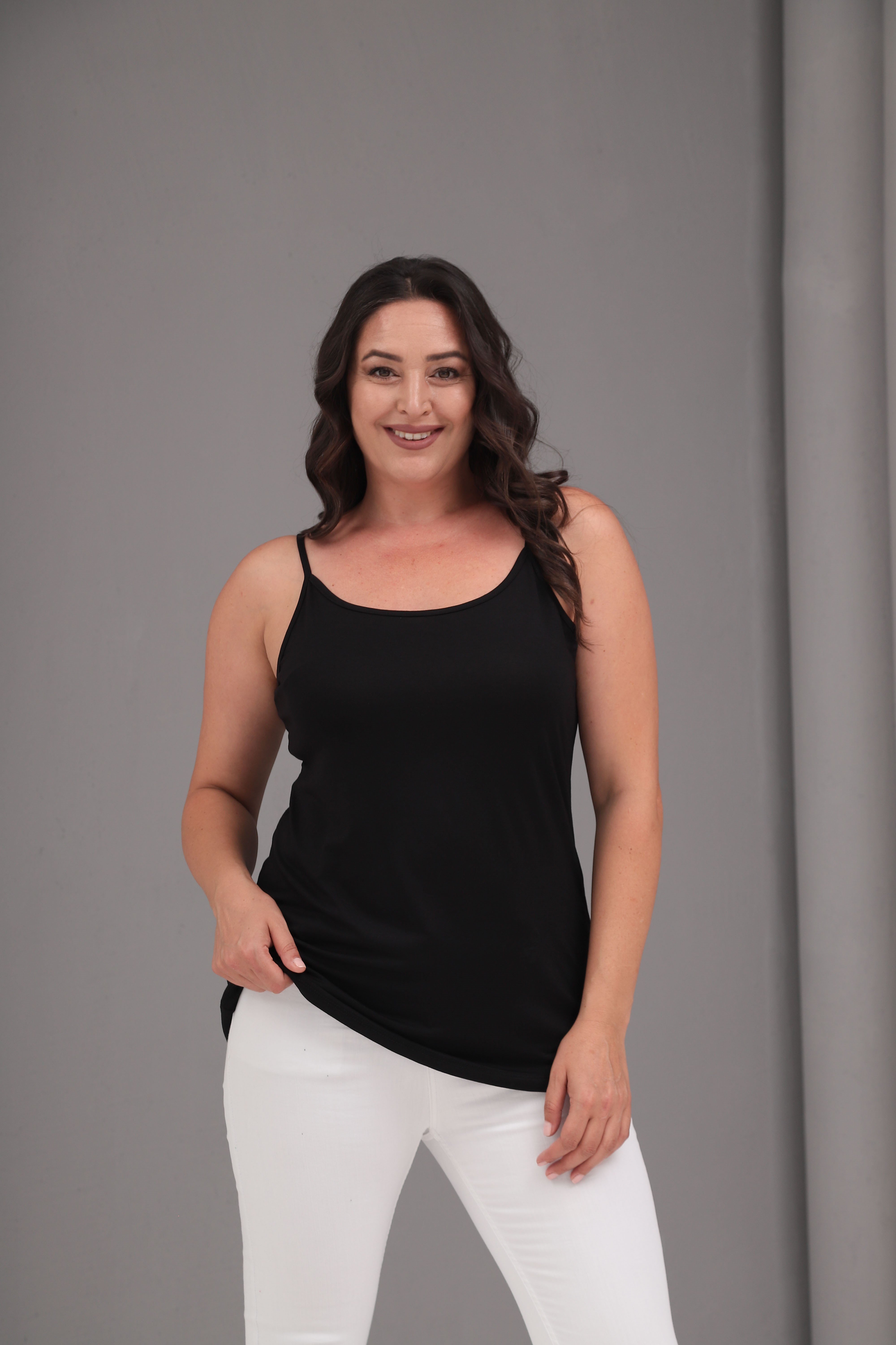 2453 İnce Askılı Basic Atlet Siyah