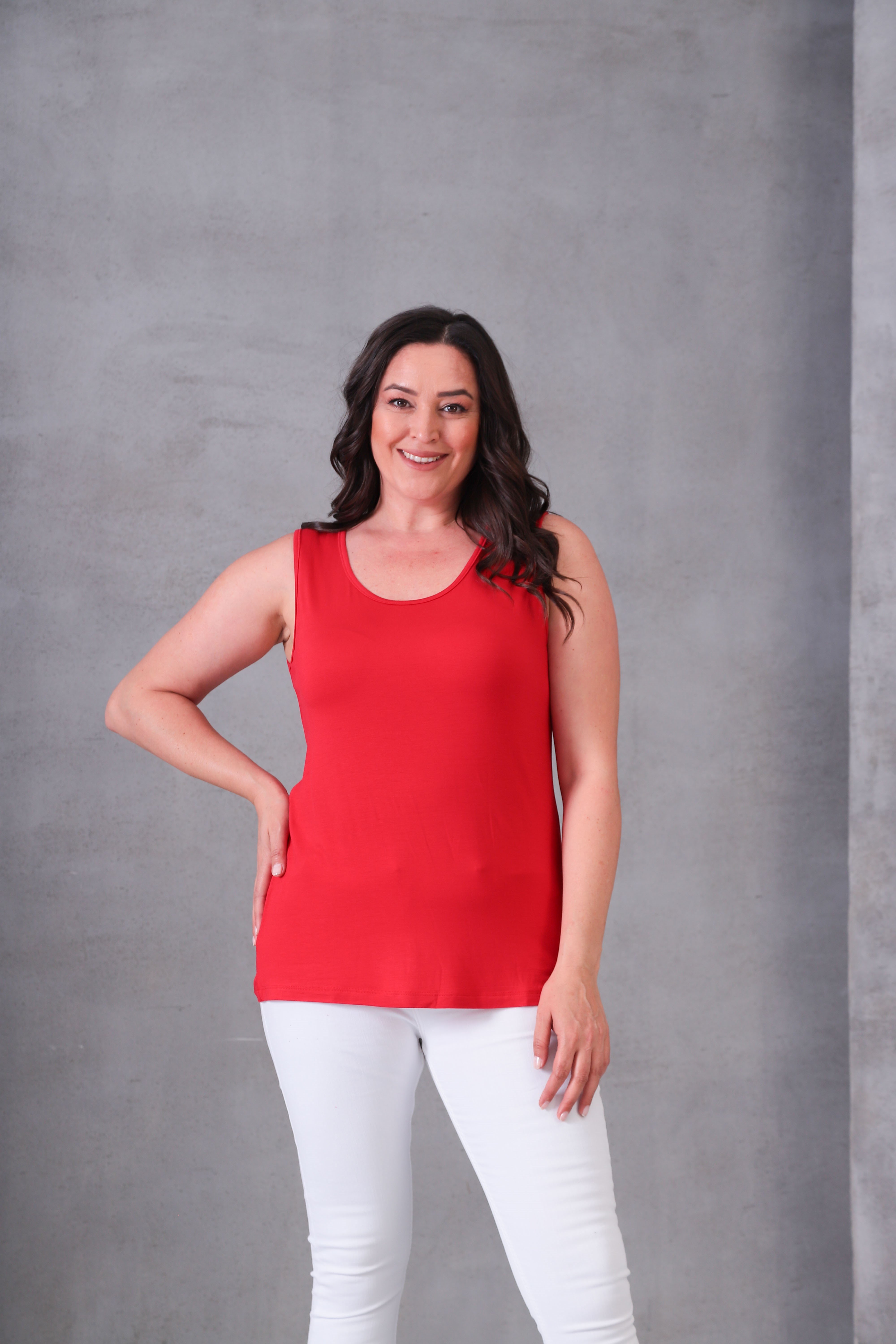 3823 Bambu Kumaş Atlet Kırmızı