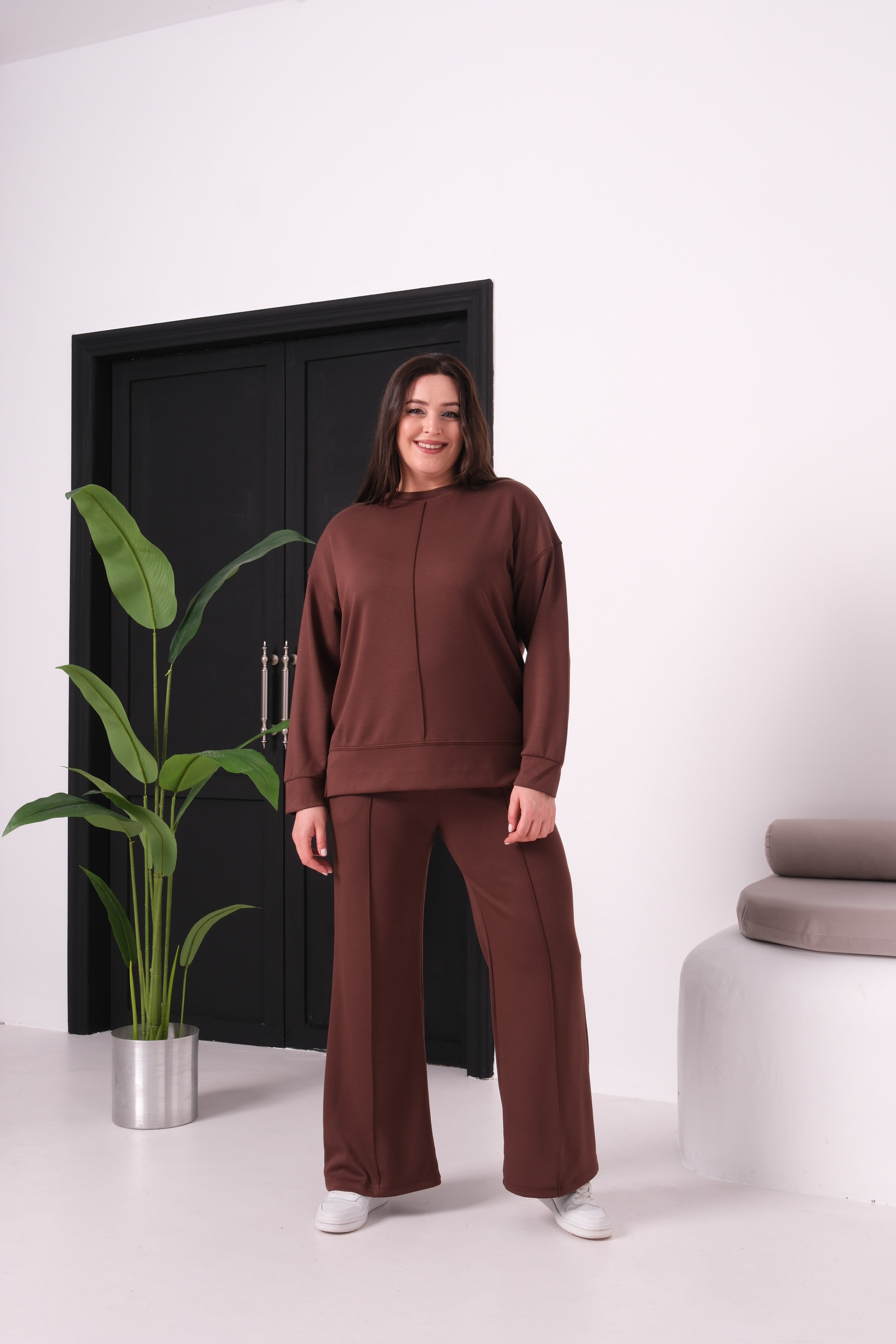 Önden Dikişli Modal Kumaş Takım
