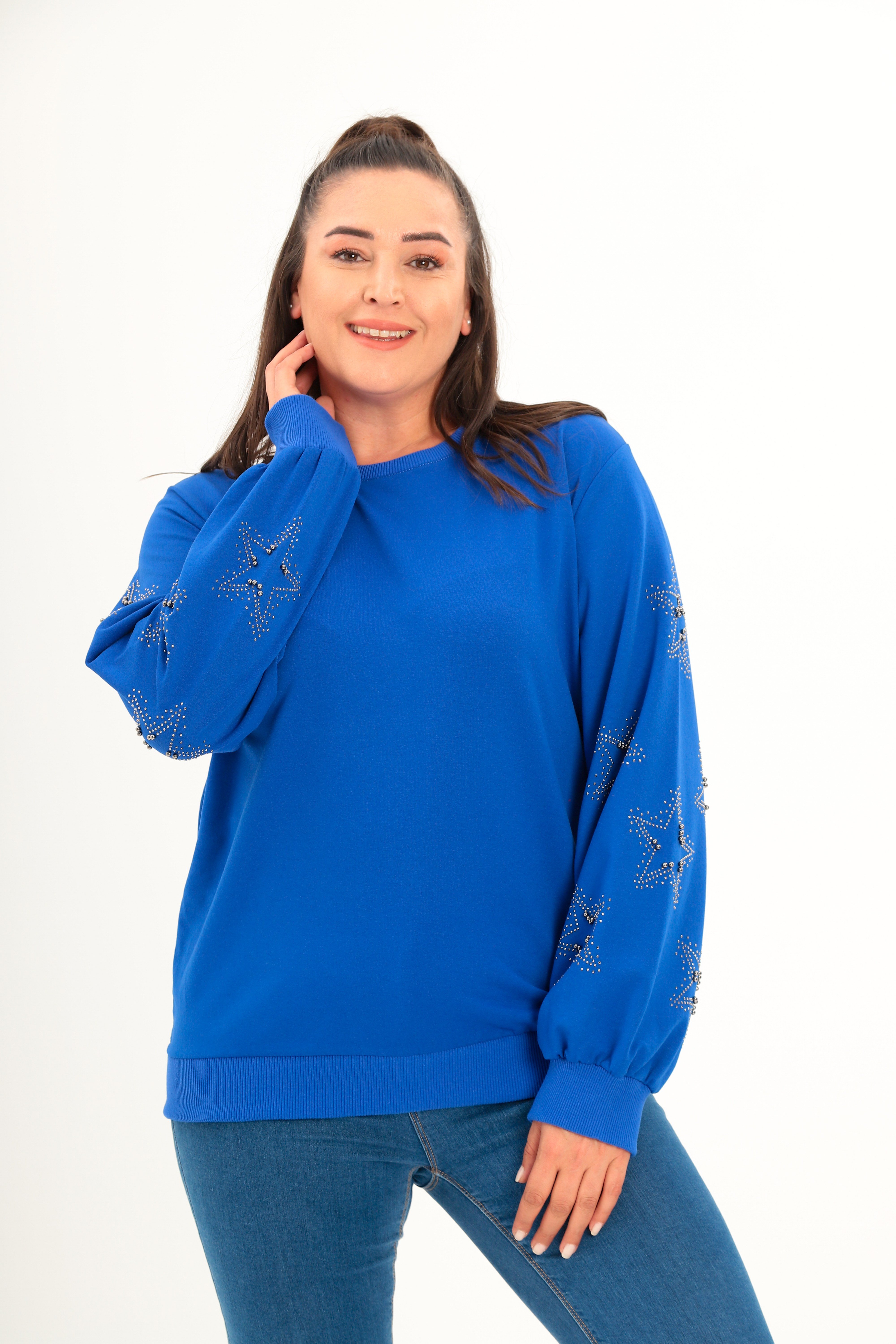 6739 Yıldız Taşlı Lacivert Sweat