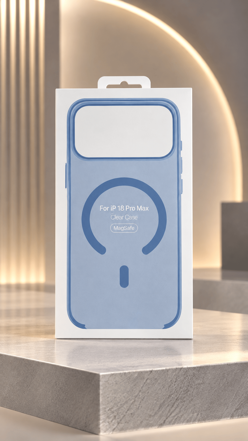 iPhone 17 Pro Max / 18 Pro Max Uyumlu Şeffaf Mavi MagSafe Kılıf