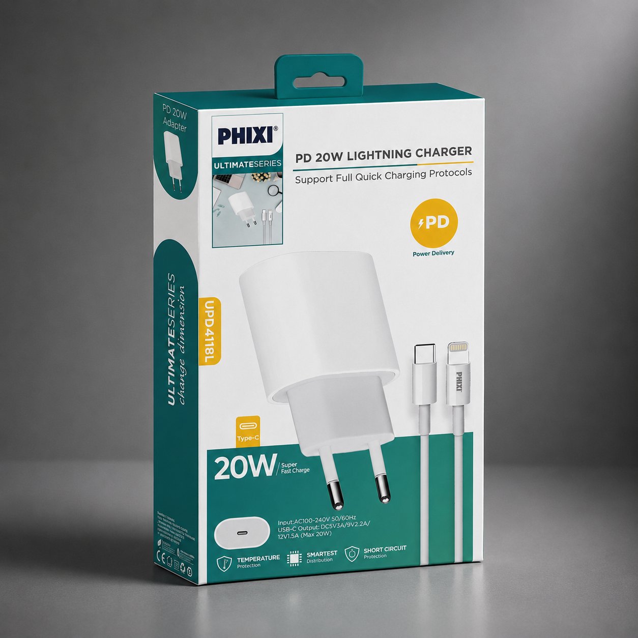 PHIXI 20W Lightning Hızlı Şarj Adaptörü