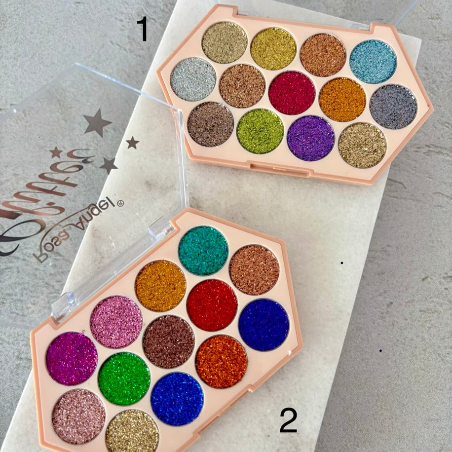 13 Renk Daire  Pigment Glitter Paleti