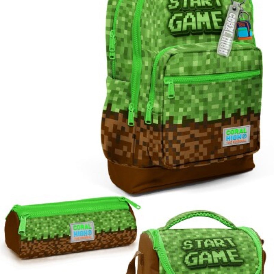 CORAL HİGH MİNECRAFT 3’LÜ ÇANTA SETİ