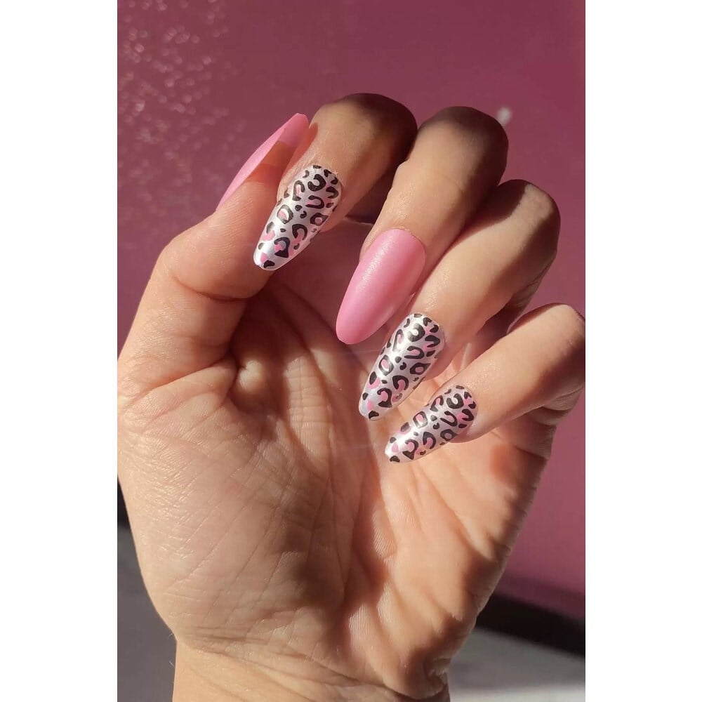 PEMBE DESENLİ 12’li DESENLİ TIRNAK SETİ