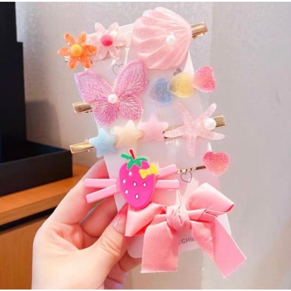 PEMBE KARIŞIK FİGÜRLÜ 9’LU TOKA SETİ