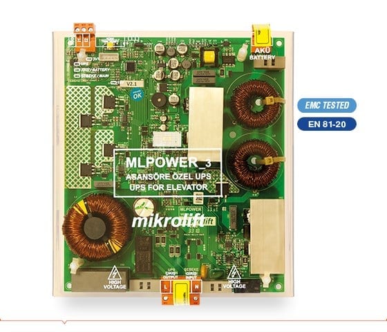 Mikrolift MLPOWER Asansöre Özel UPS