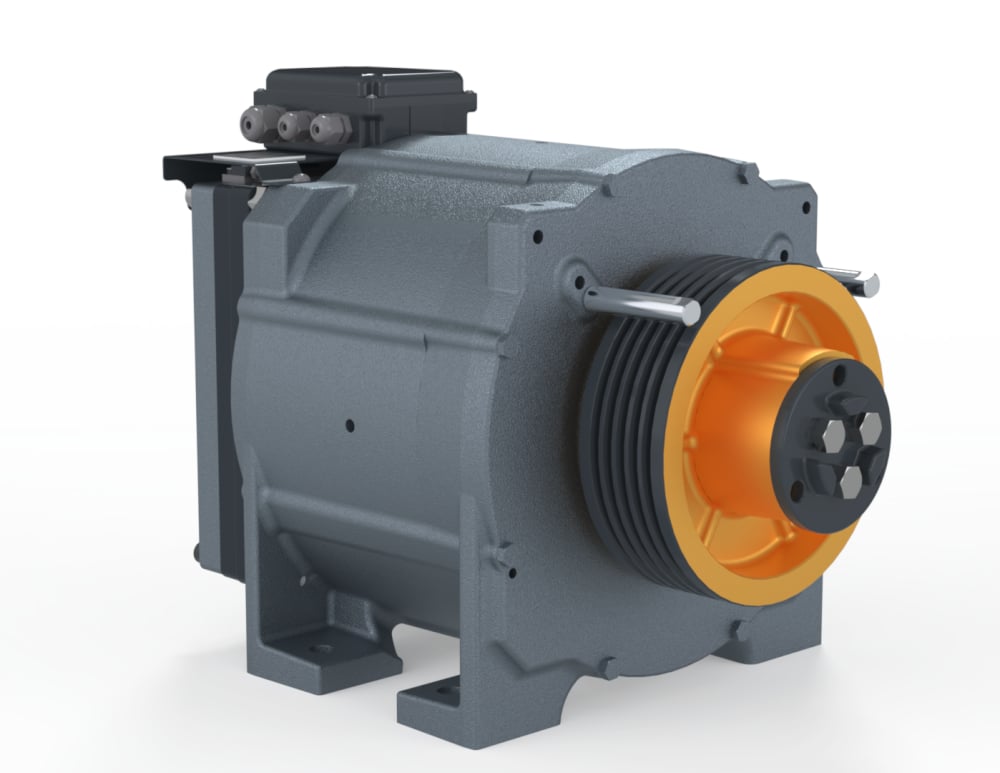 Valentex  VLX-100 2,4  kW 400 kg Dişlisiz Asansör Motoru 