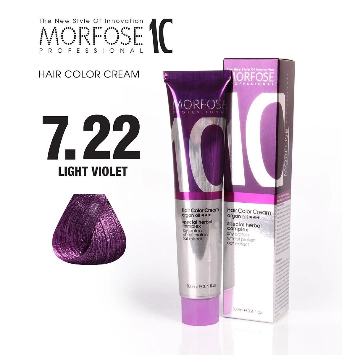 Morfose10 Saç Boyası 7.22 Açık Viyole 100ml