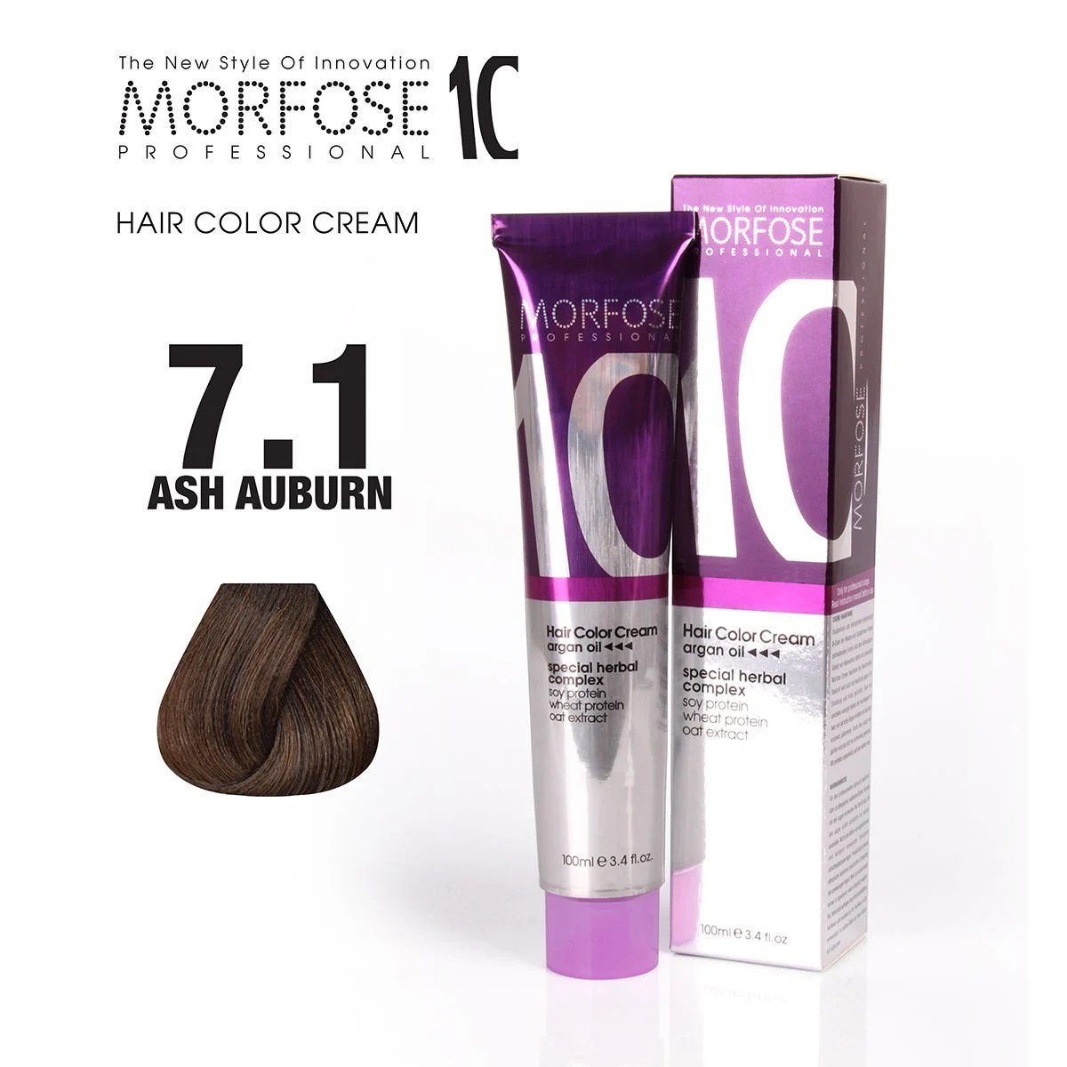 Morfose10 Saç Boyası 7.1 Küllü Kumral 100ml
