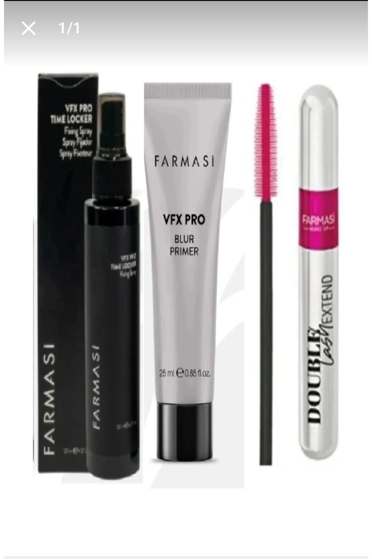 Double Lash Çift Etkili Maskara + Vfx Pro Makyaj Bazı 25 ml + Makyaj Sabitleyici 115 ml