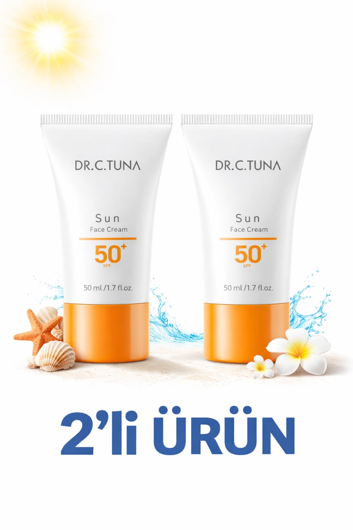 Dr. C. Tuna Sun Serisi Yüz Kremi 50+ Spf 2 × 50 ml | ORJİNAL ÜRÜN | HIZLI GÖNDERİM |