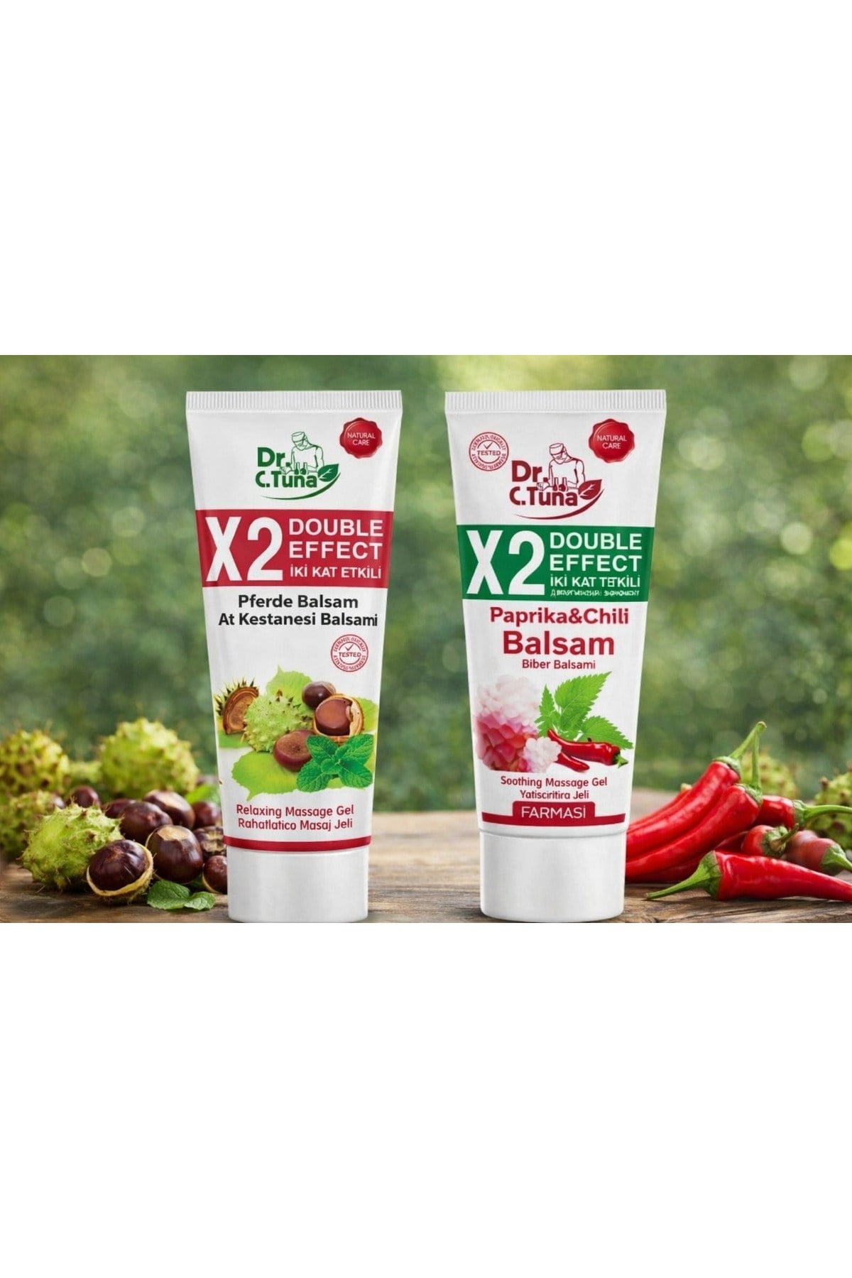 Dr. C. Tuna X2 At Kestanesi Masaj Jeli 250 ml & Dr. C. Tuna Paprika Biberli Masaj Jeli 250 ml |