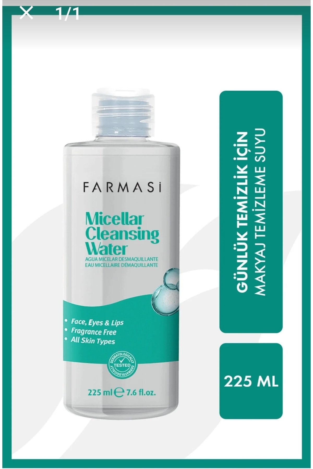 Micellar Makyaj Temizleme Suyu 225 ml